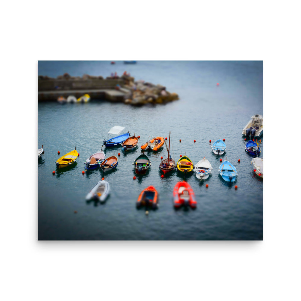 Boats of Vernazza - Poster