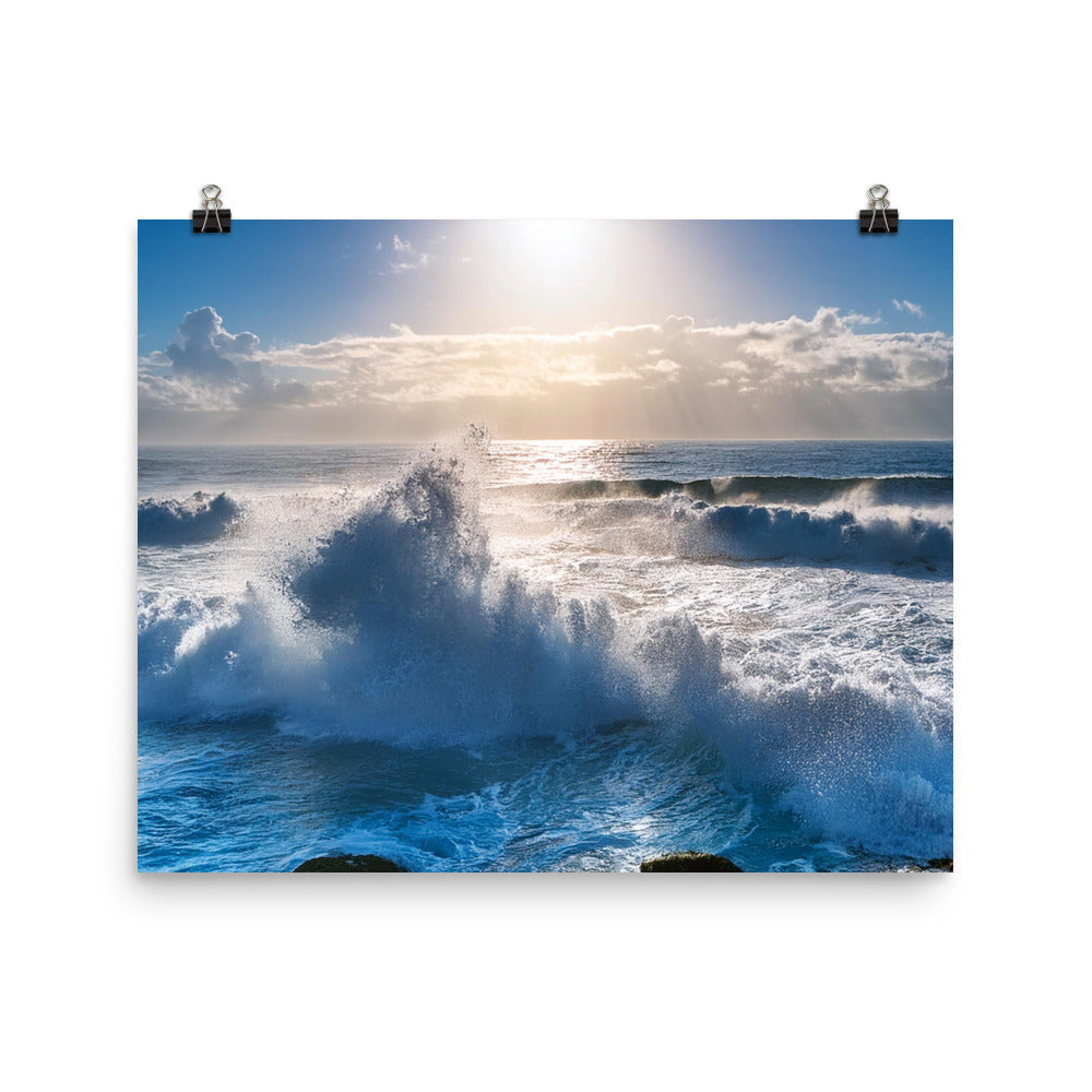 Waves Crashing - Poster