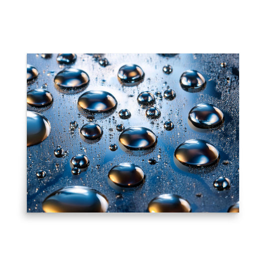 Metallic Drops - Poster