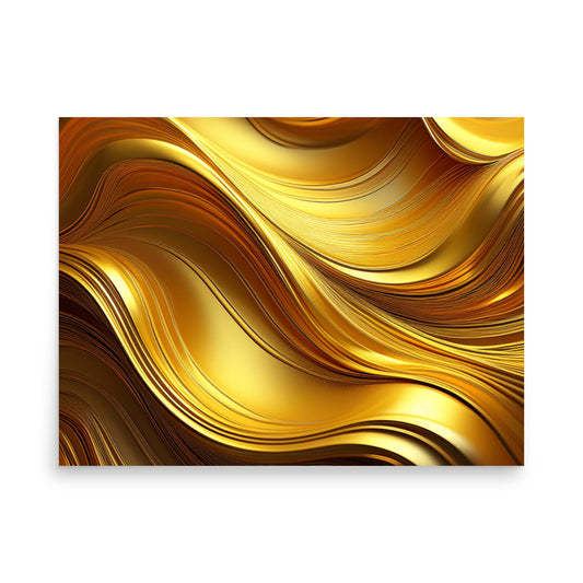 Gold Waves - Poster