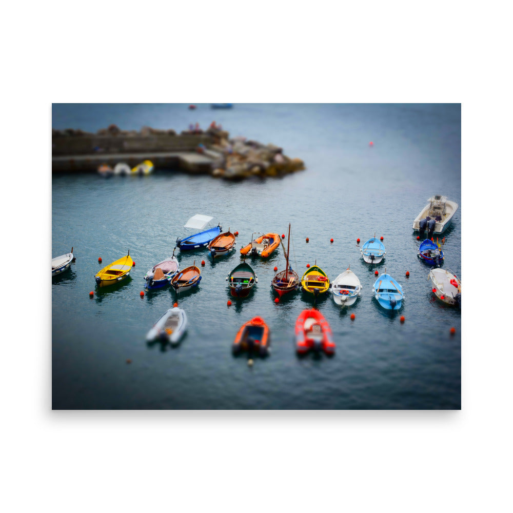 Boats of Vernazza - Poster