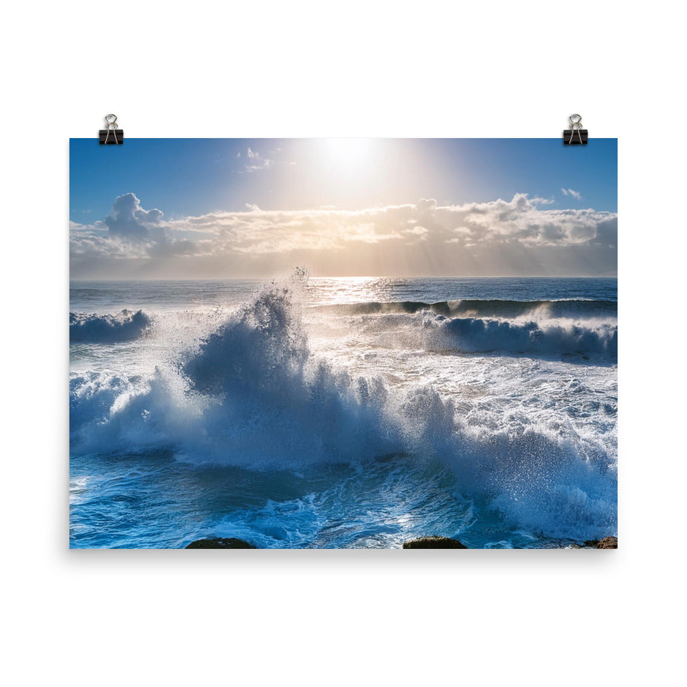 Waves Crashing - Poster