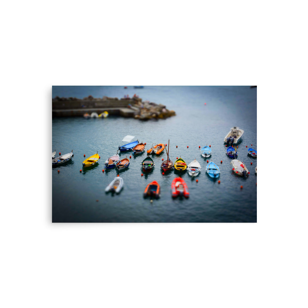 Boats of Vernazza - Poster