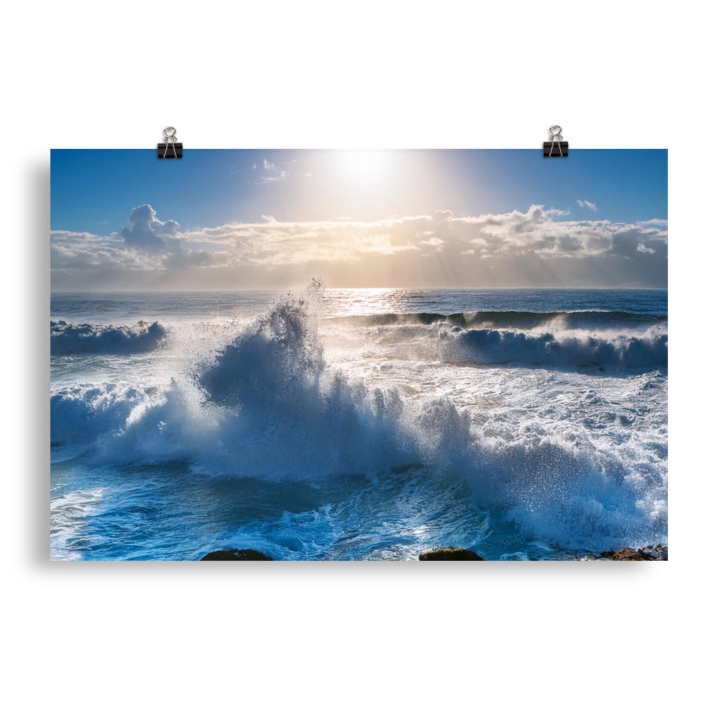 Waves Crashing - Poster