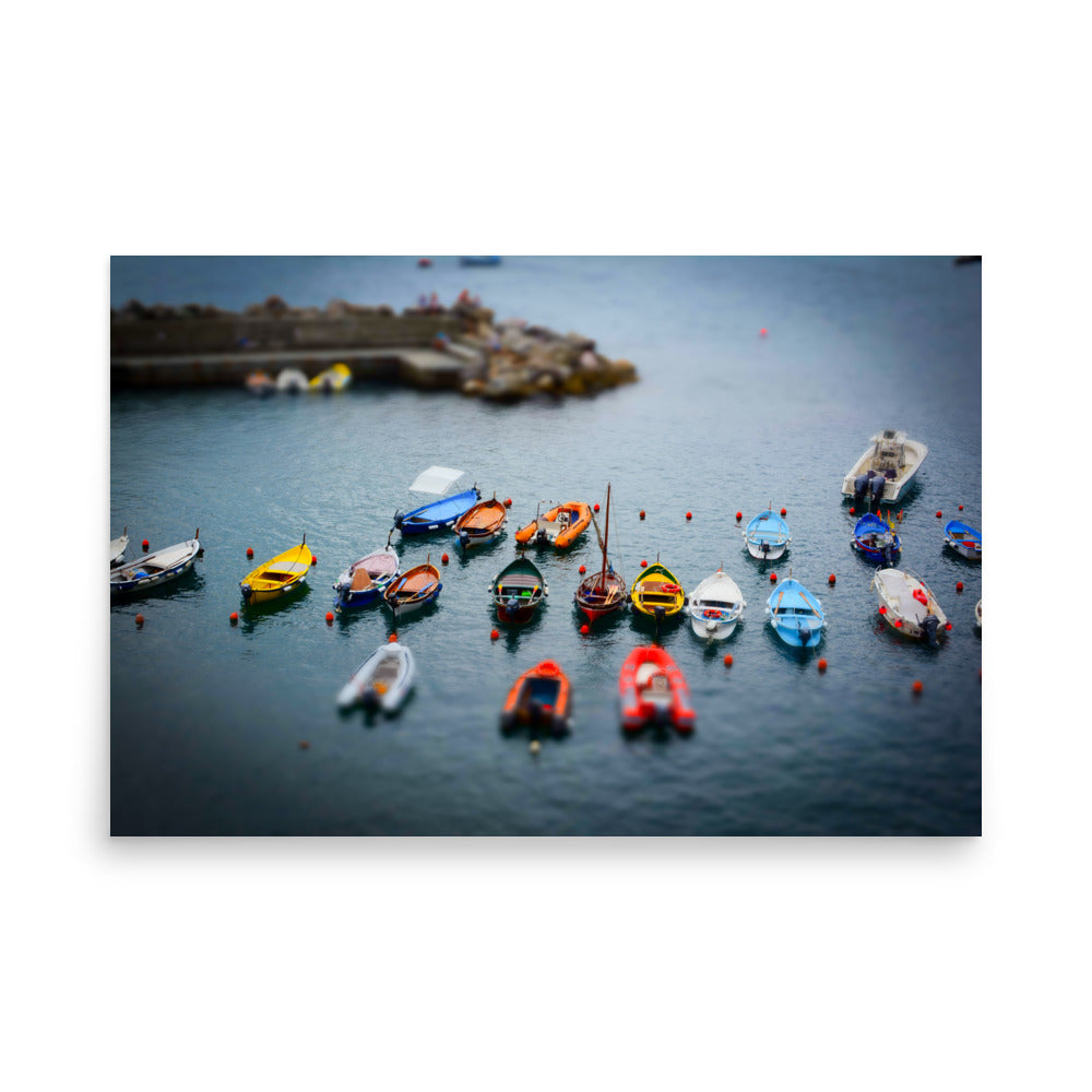 Boats of Vernazza - Poster