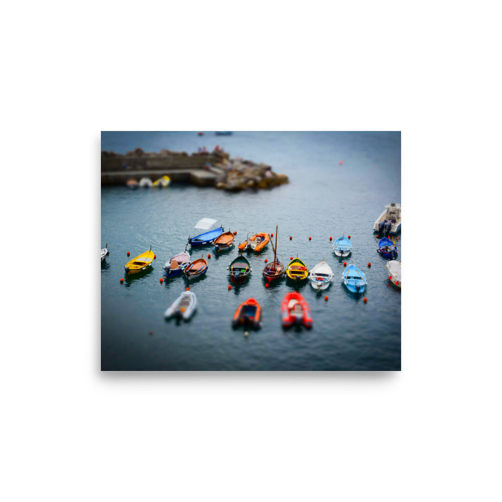 Boats of Vernazza - Poster