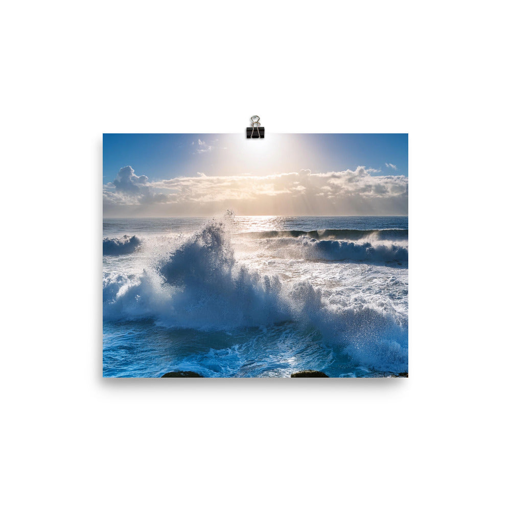 Waves Crashing - Poster