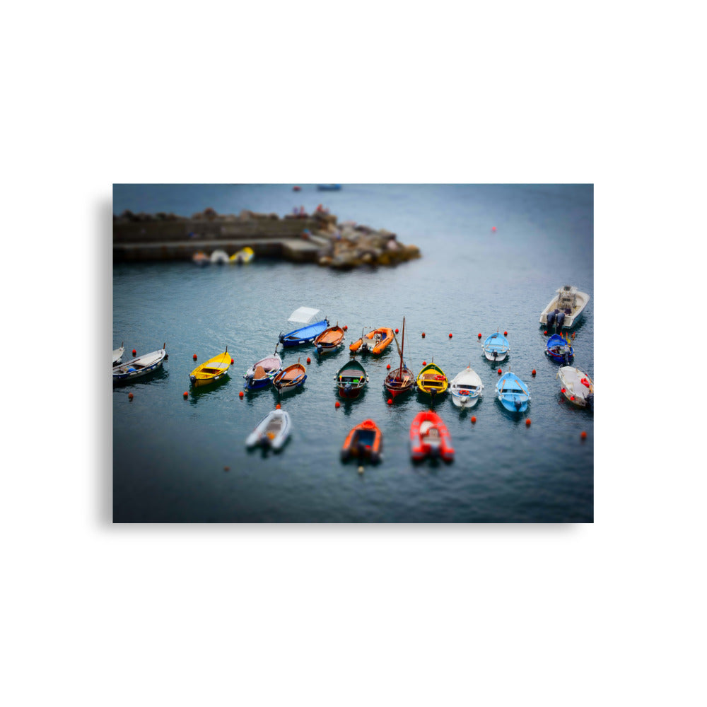 Boats of Vernazza - Poster