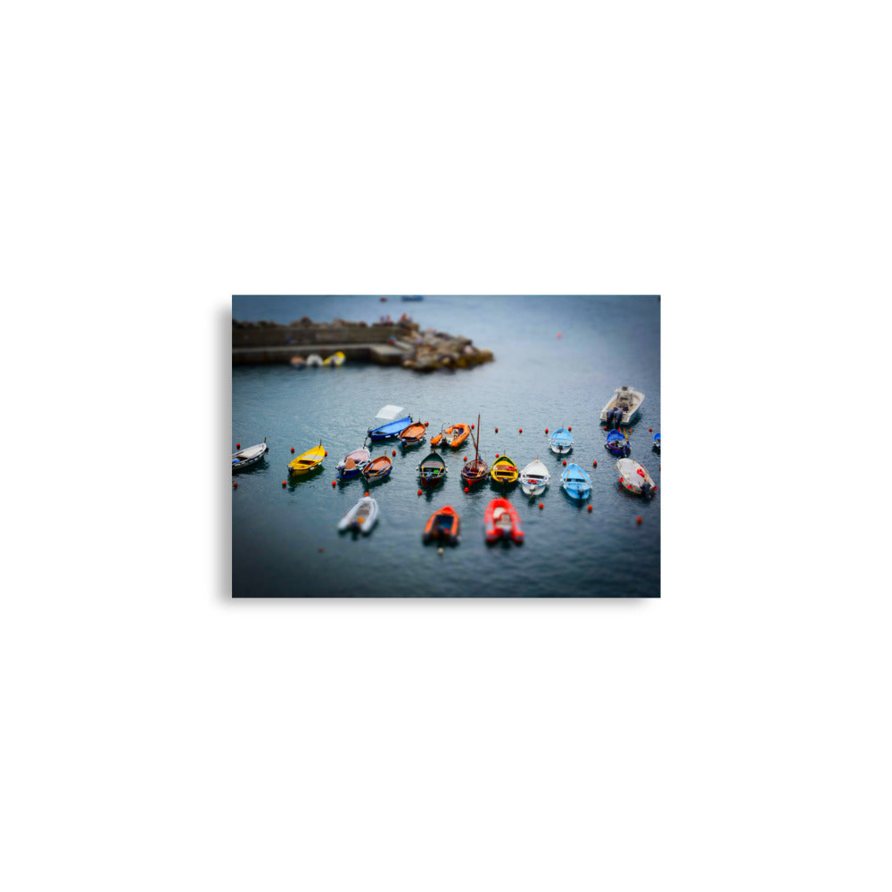 Boats of Vernazza - Poster