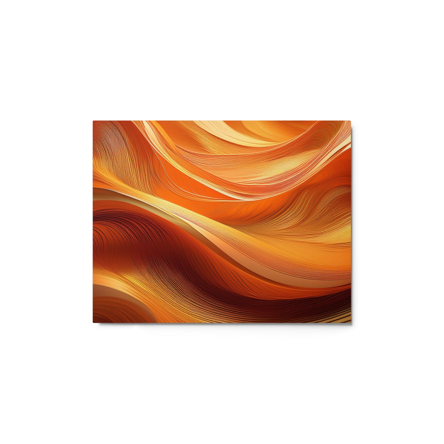 Orange and Gold Waves - Metal prints