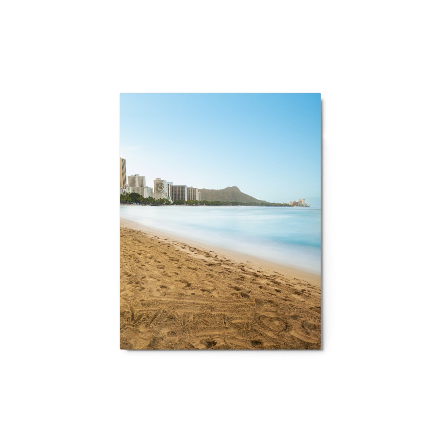 Waikiki Written in the Sand - Metal prints