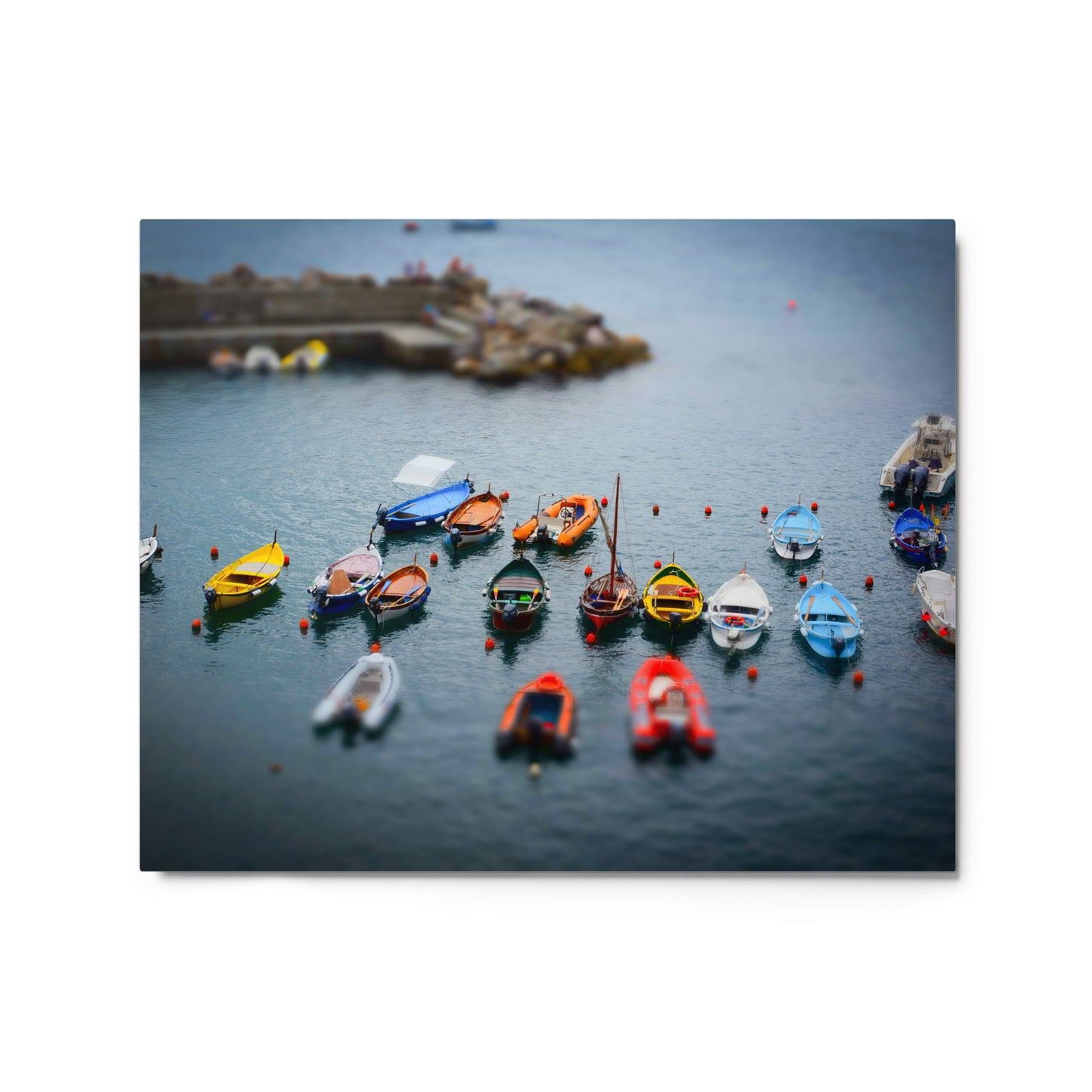 Boats of Vernazza - Metal prints