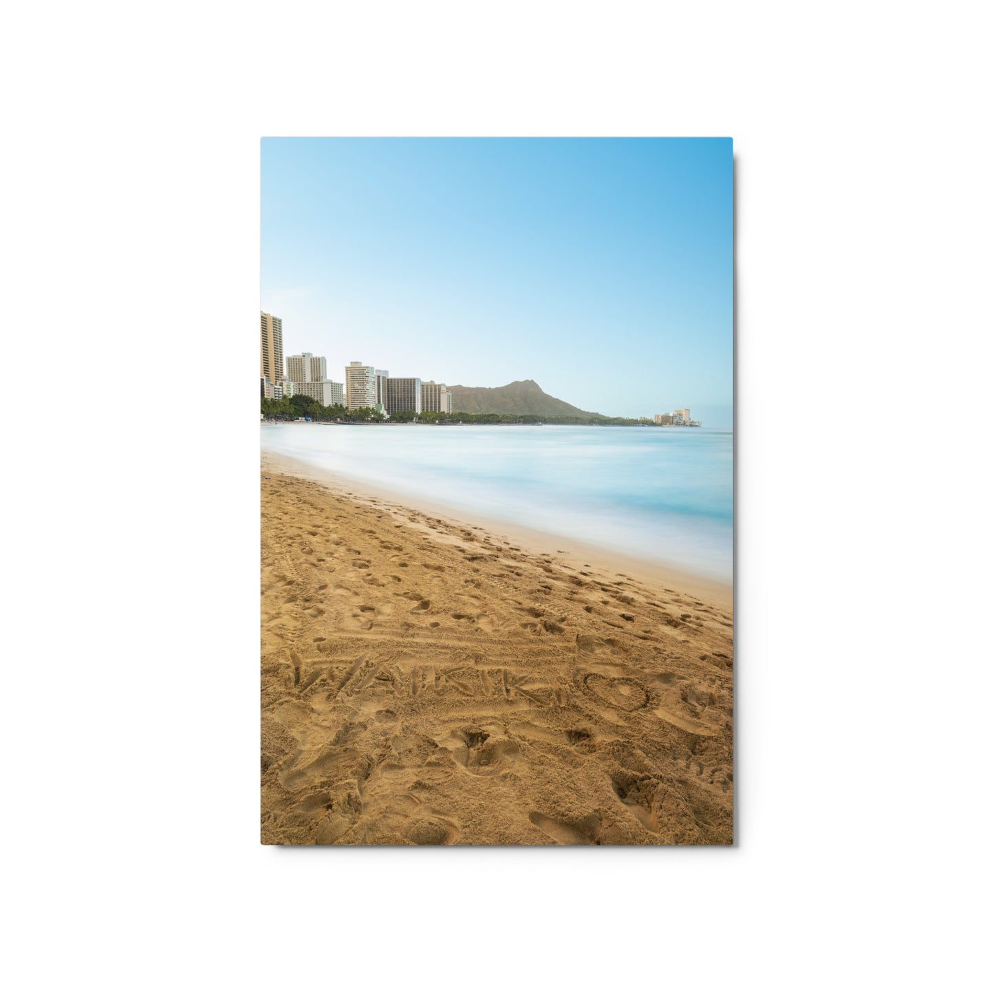 Waikiki Written in the Sand - Metal prints