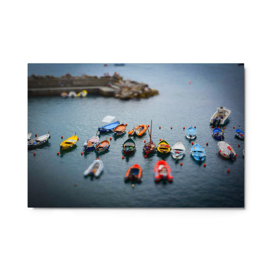 Boats of Vernazza - Metal prints