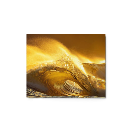 Golden Waves - Metal prints