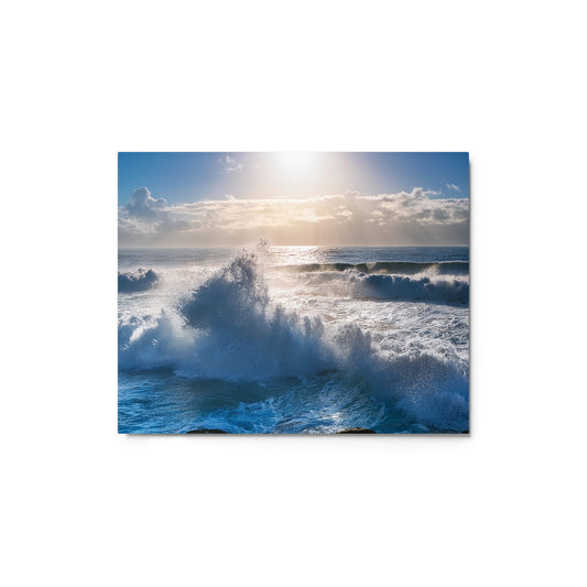 Waves Crashing - Metal prints