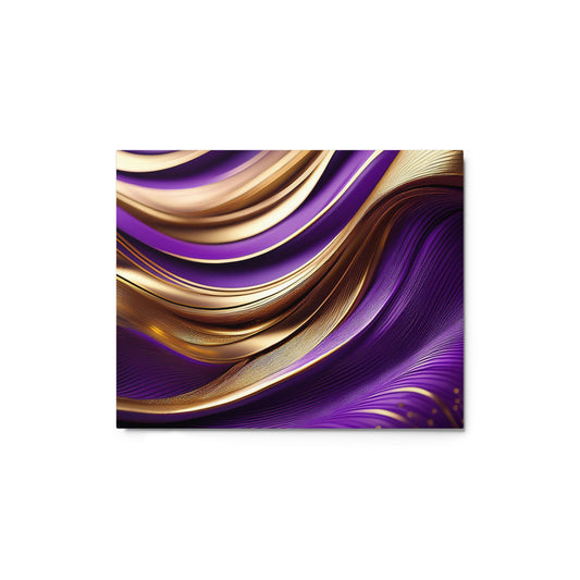 Violet and Gold Waves - Metal prints