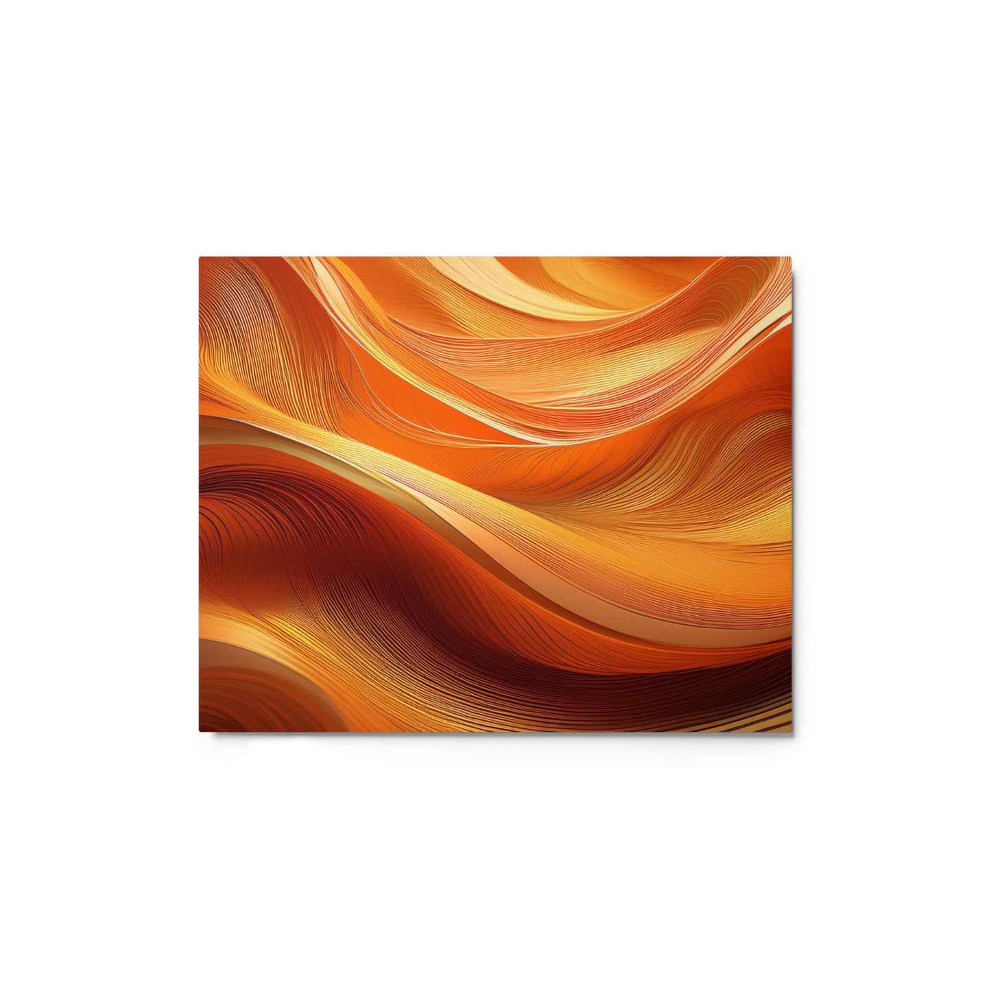 Orange and Gold Waves - Metal prints