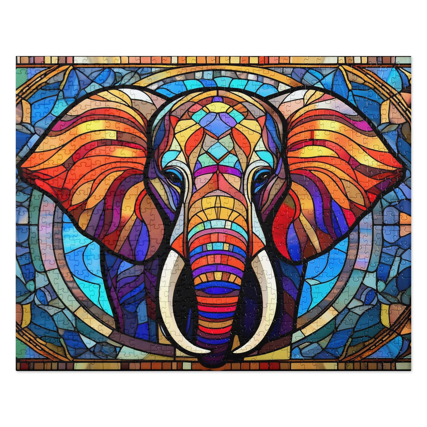 Elephant Stained Glass - Jigsaw puzzle