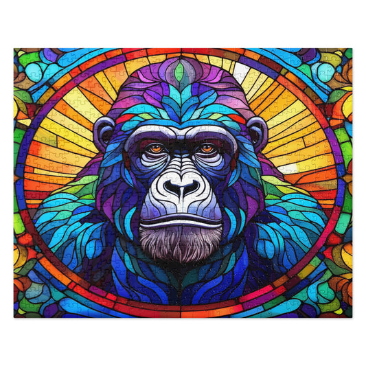 Gorilla Stained Glass - Jigsaw puzzle