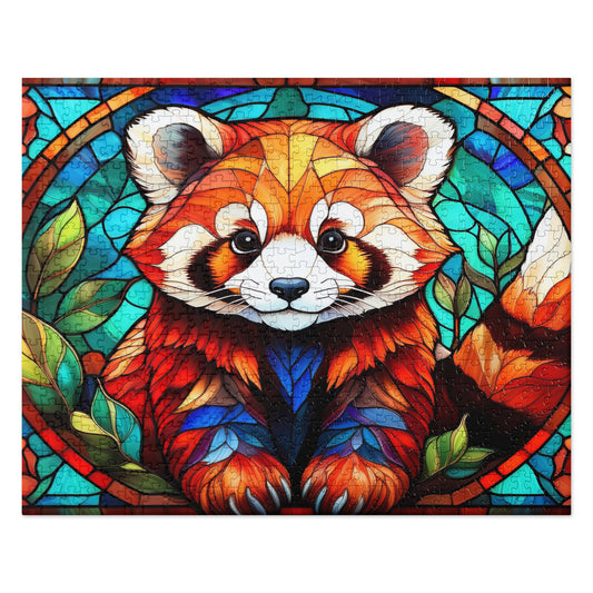 Red Panda Stained Glass - Jigsaw puzzle