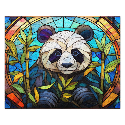 Panda Stained Glass - Jigsaw puzzle