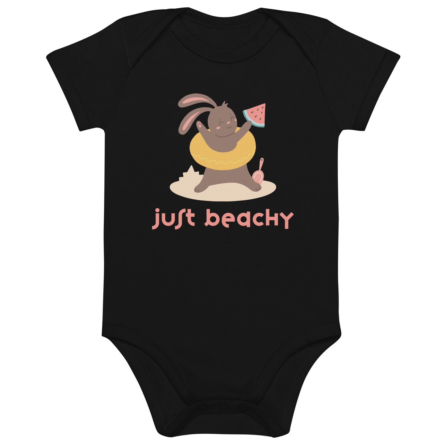 Just beachy bunny - Organic cotton baby bodysuit