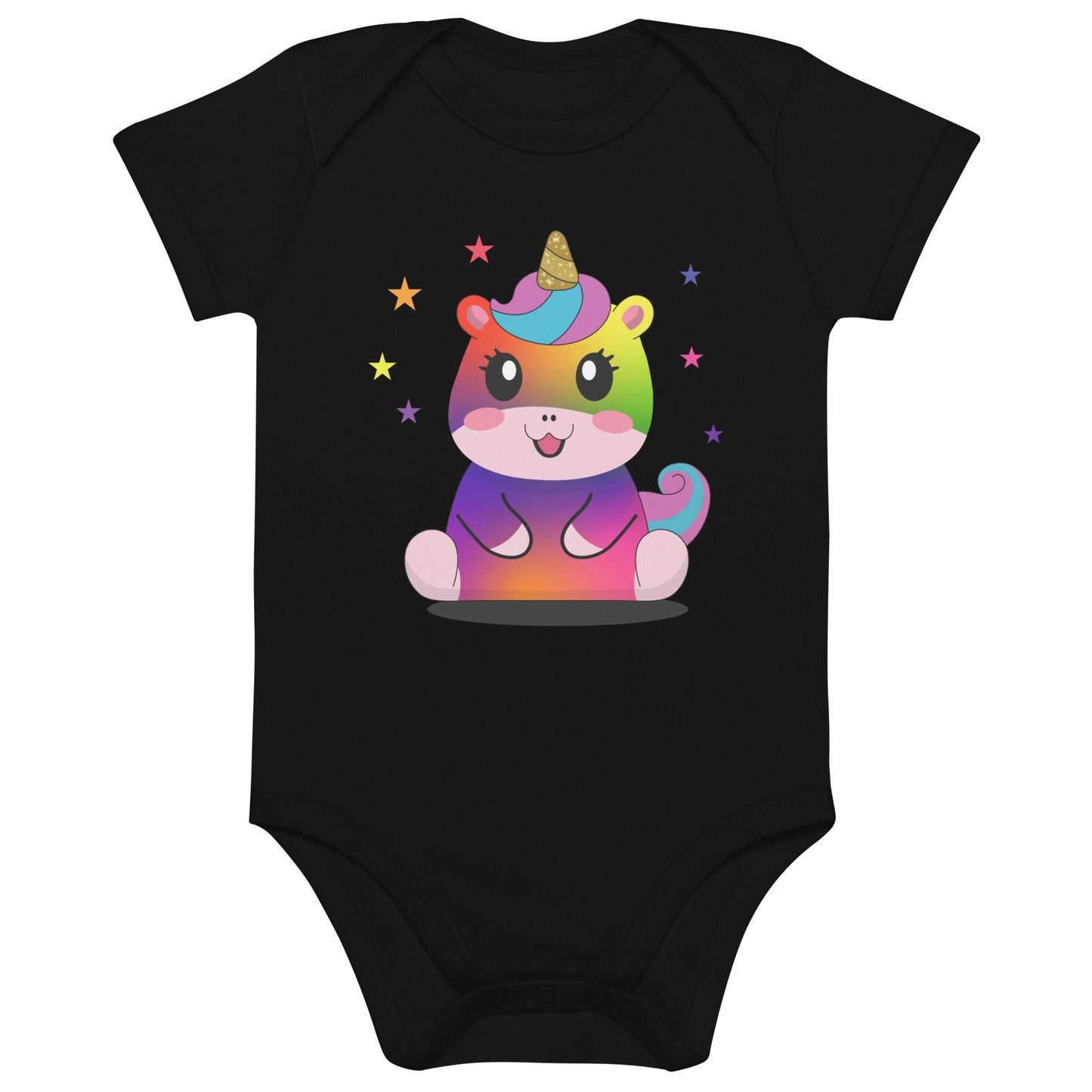 Unicorn stars - Organic cotton baby bodysuit