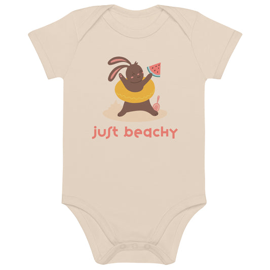 Just beachy bunny - Organic cotton baby bodysuit