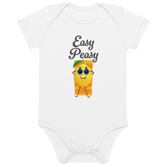 Easy peasy lemon - Organic cotton baby bodysuit