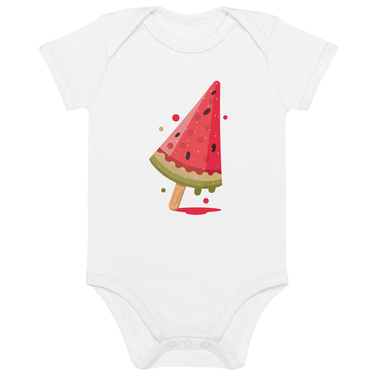 Watermelon Popsicle - Organic cotton baby bodysuit