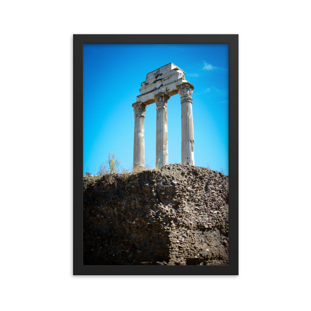 Temple of Castor and Pollux - Framed photo paper poster