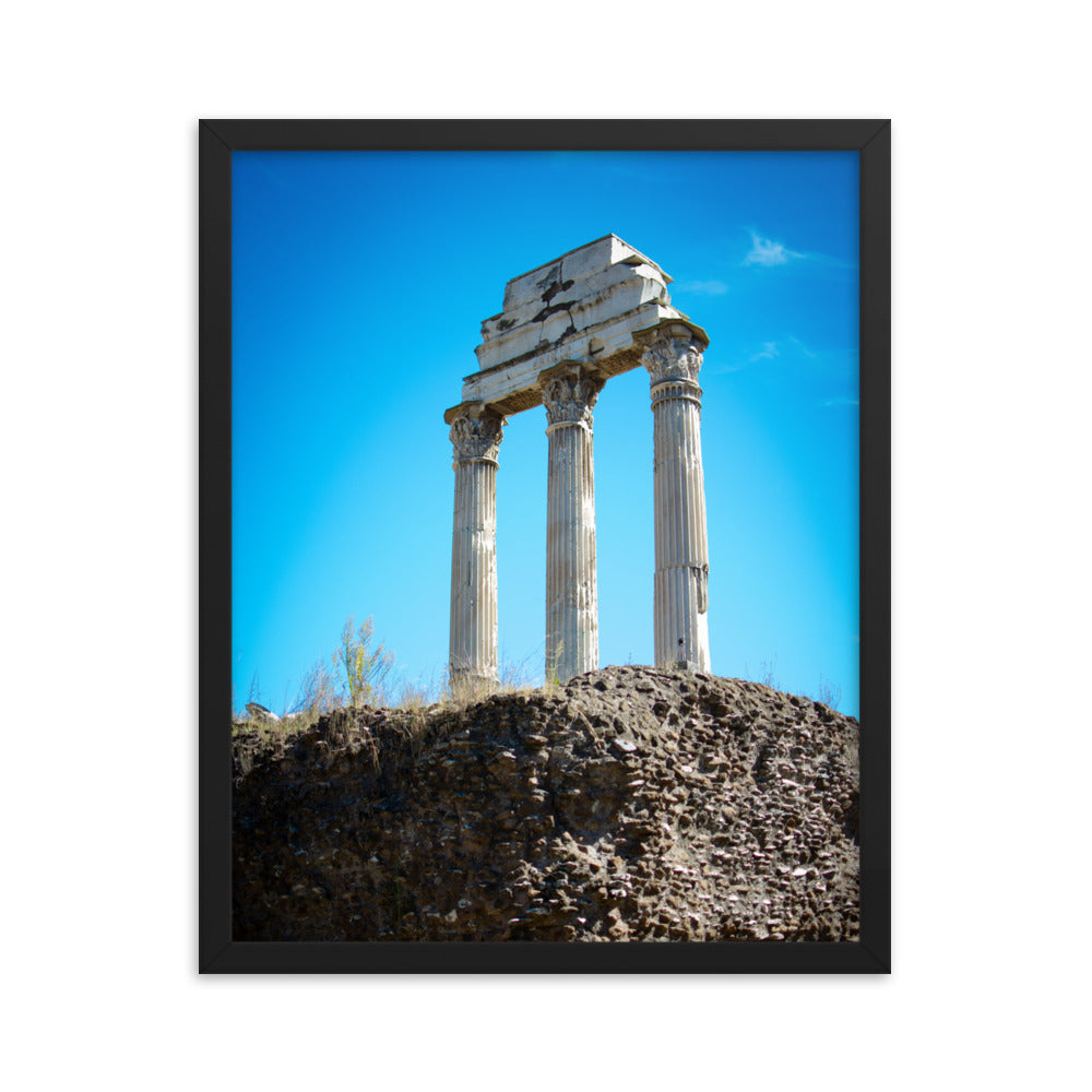 Temple of Castor and Pollux - Framed photo paper poster