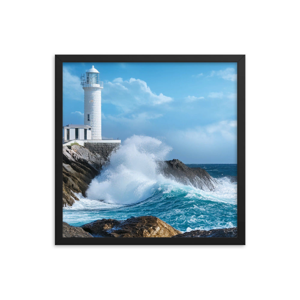 Coastal Lighthouse - Framed photo paper poster