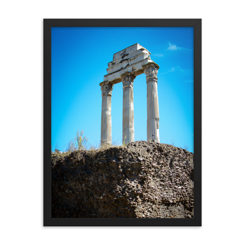 Temple of Castor and Pollux - Framed photo paper poster