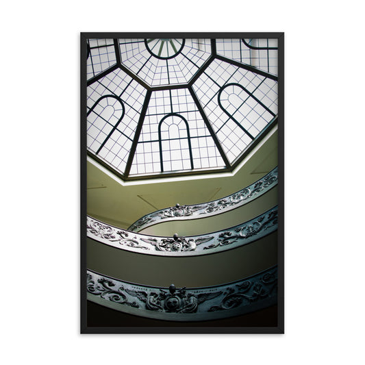 Bramante Staircase - Framed photo paper poster