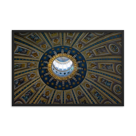 St. Peter's Basilica Interior Dome - Framed photo paper poster