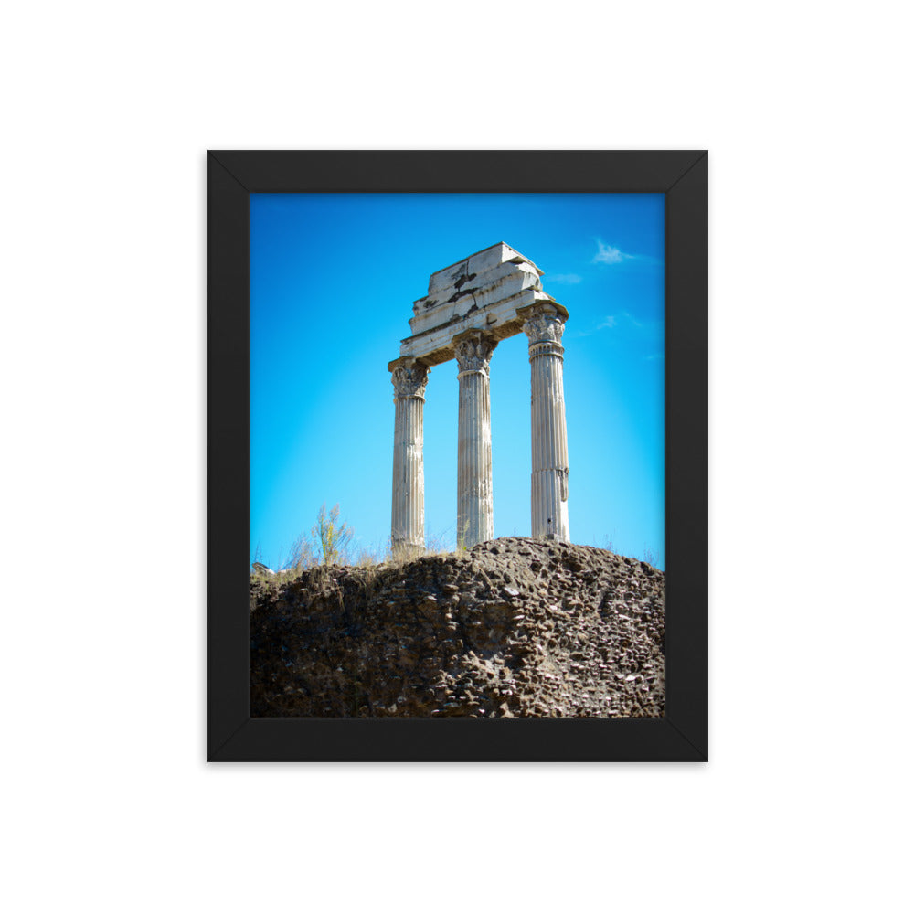 Temple of Castor and Pollux - Framed photo paper poster