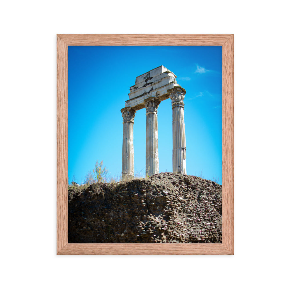 Temple of Castor and Pollux - Framed photo paper poster