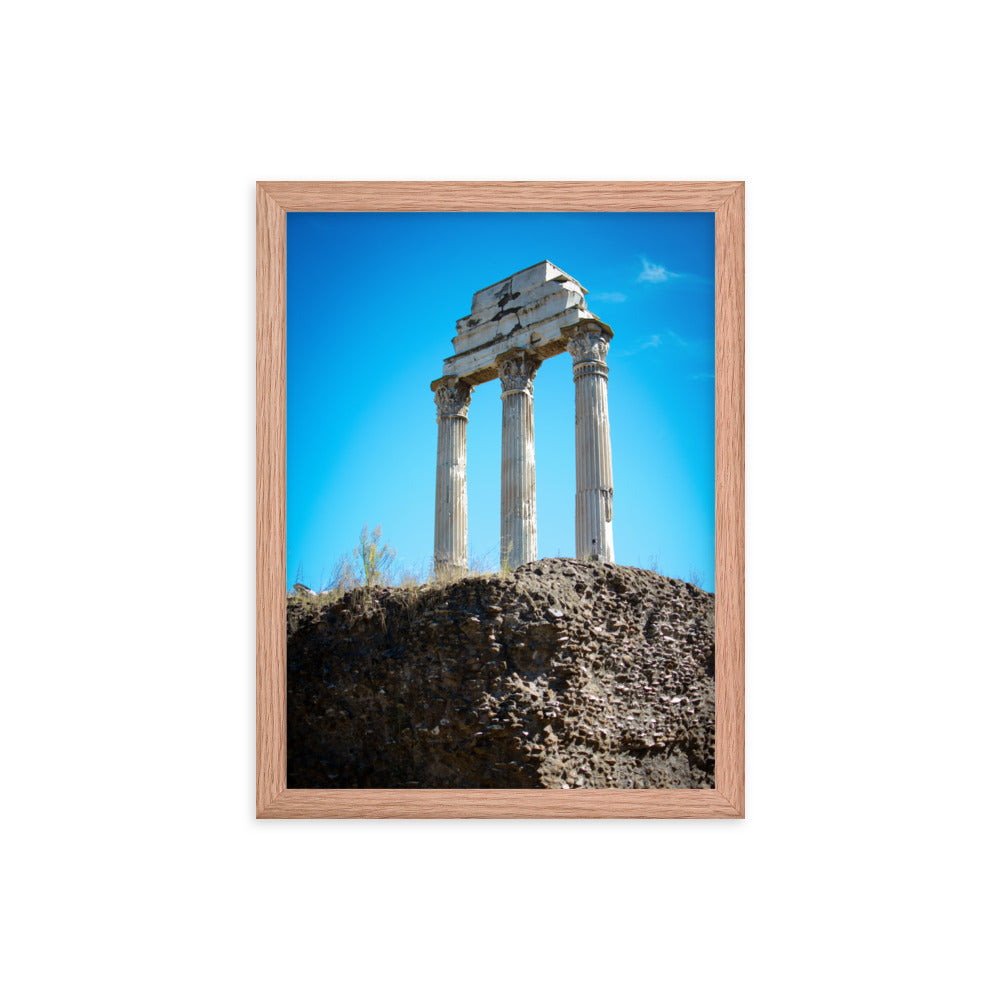 Temple of Castor and Pollux - Framed photo paper poster