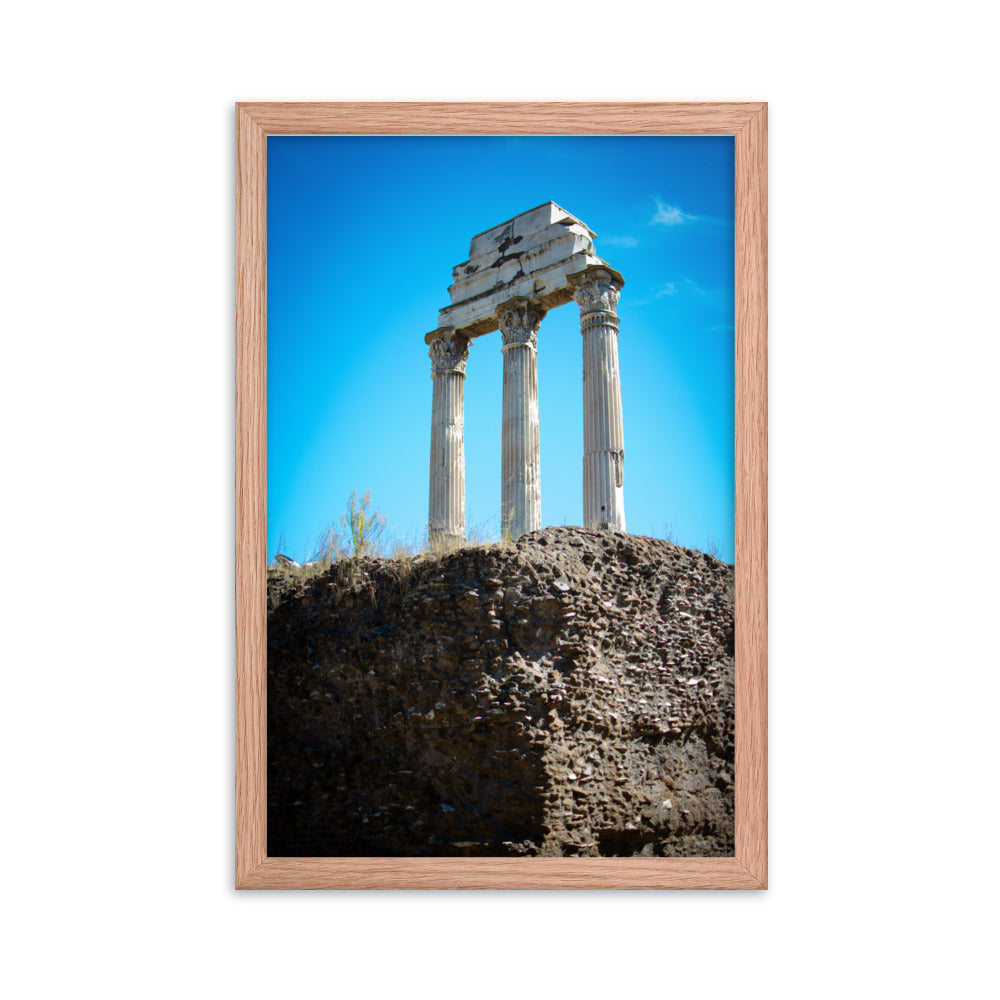 Temple of Castor and Pollux - Framed photo paper poster