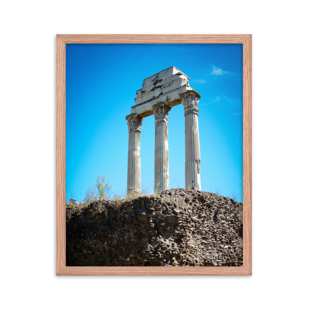 Temple of Castor and Pollux - Framed photo paper poster