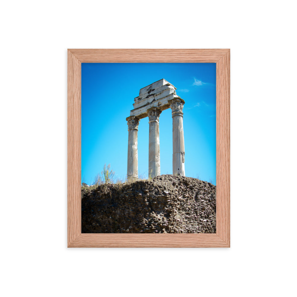 Temple of Castor and Pollux - Framed photo paper poster