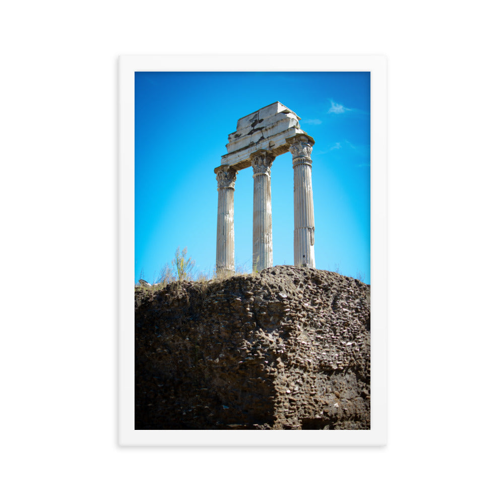 Temple of Castor and Pollux - Framed photo paper poster