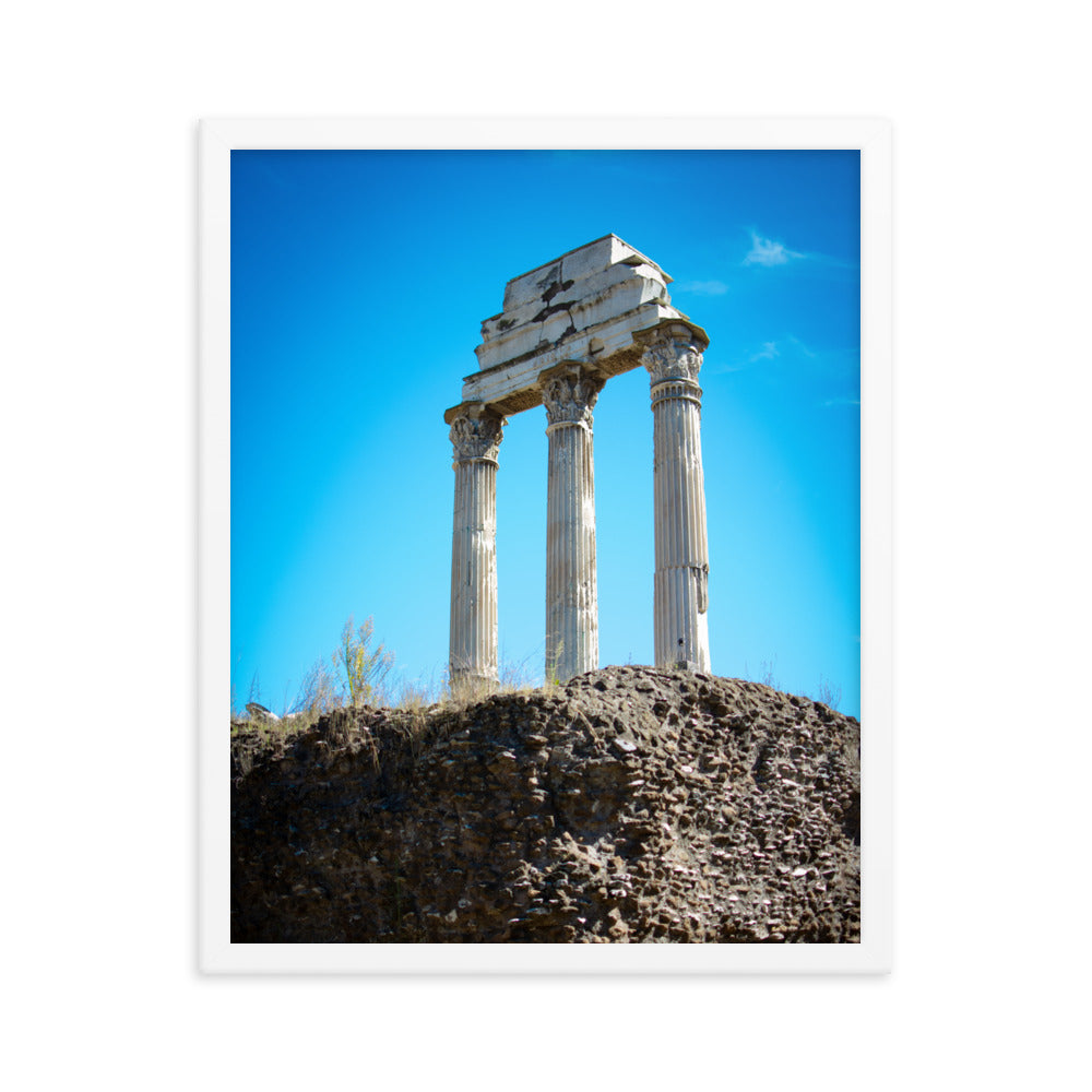 Temple of Castor and Pollux - Framed photo paper poster