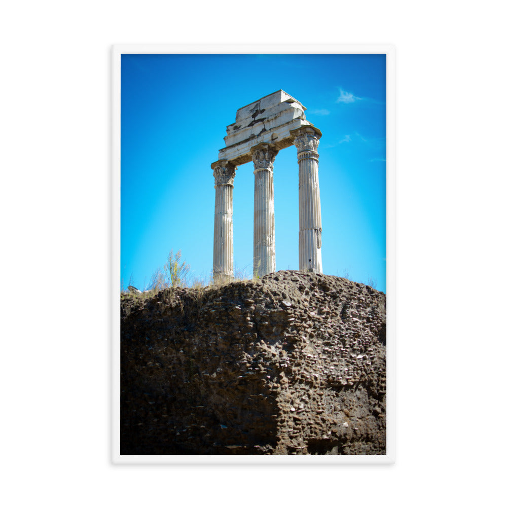 Temple of Castor and Pollux - Framed photo paper poster