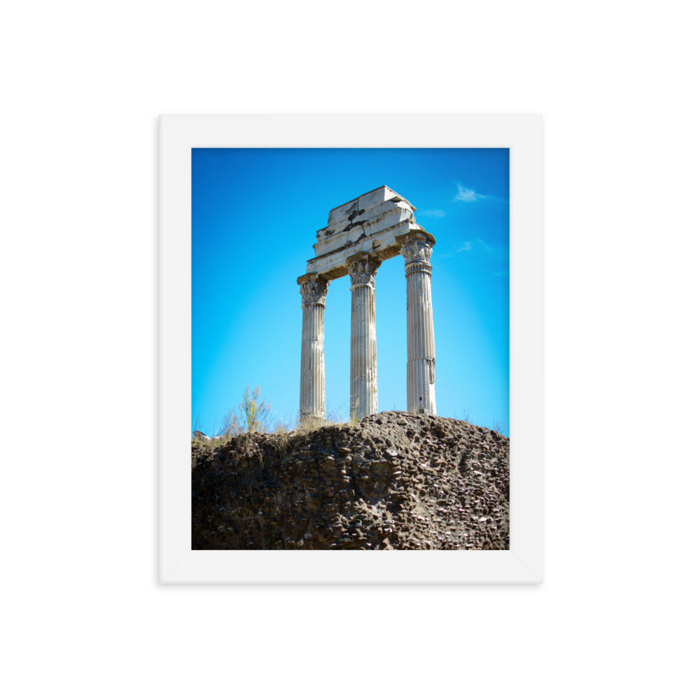 Temple of Castor and Pollux - Framed photo paper poster