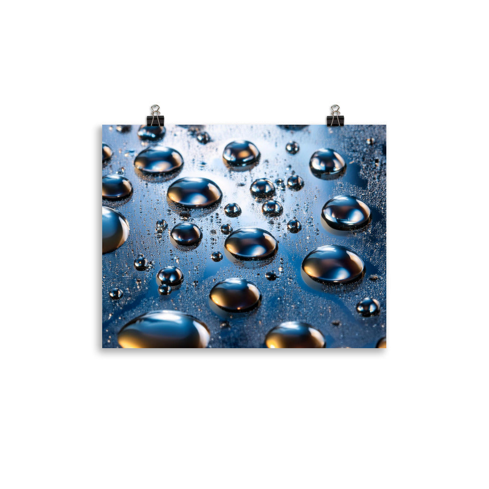 Metallic Drops - Photo paper poster