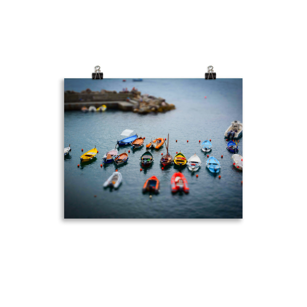 Boats of Vernazza - Photo paper poster