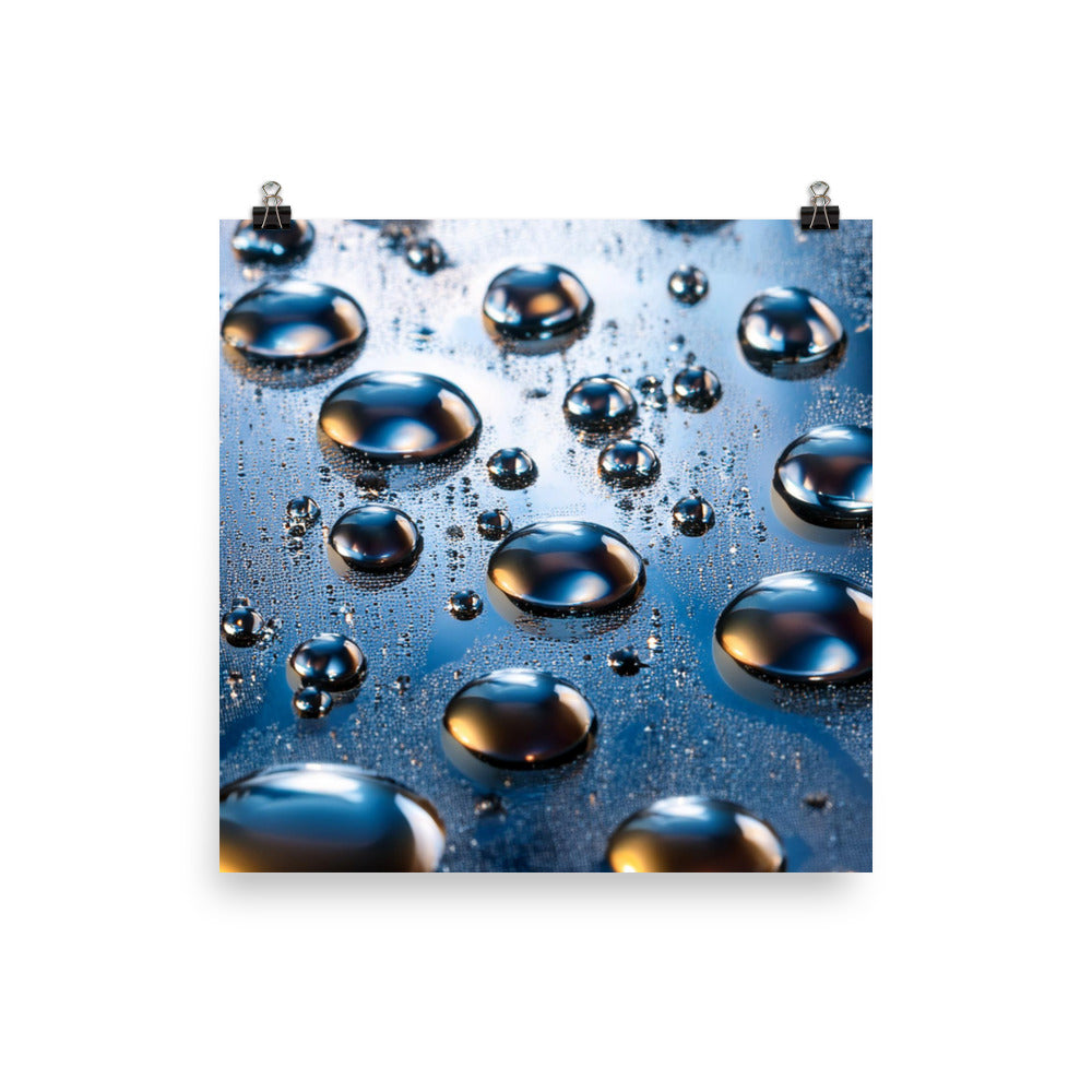 Metallic Drops - Photo paper poster